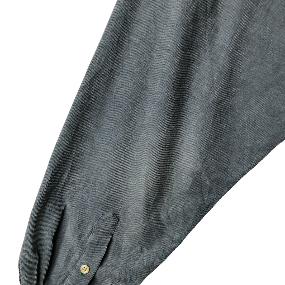 Vintage 90'S Tommy Hilfiger long-sleeved button-down corduroy shirt, size L, men's size L cotton Mint green Vintage Second Hand