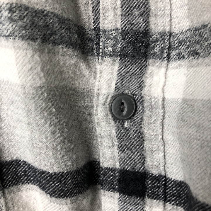 J.Crew long-sleeved flannel check shirt, men's size L cotton gray type Vintage Second Hand