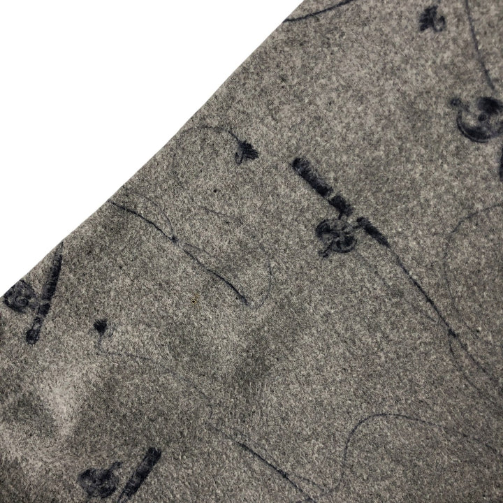 2000'S WOOLRICH all-over print long-sleeve button-down flannel shirt, men's size L cotton gray type Vintage Second Hand