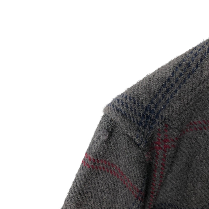 Faded Glory Long Sleeve Flannel Check Shirt, Men's Size Medium cotton gray type Vintage Second Hand