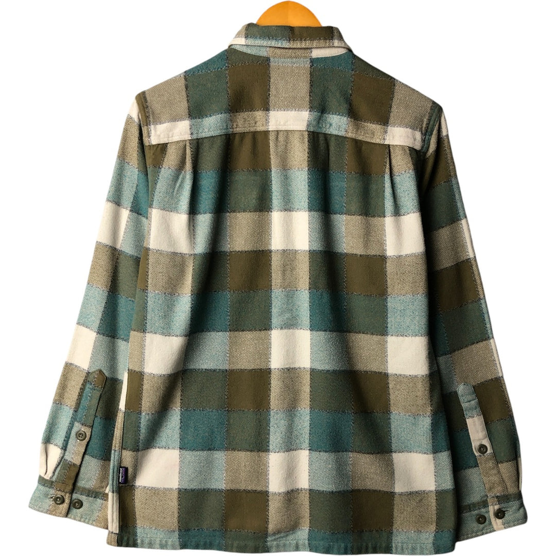 Patagonia Organic Cotton Long Sleeve Flannel Check Shirt, Men's Size XS (STY53947FA14) Organic cotton green type Vintage Second Hand