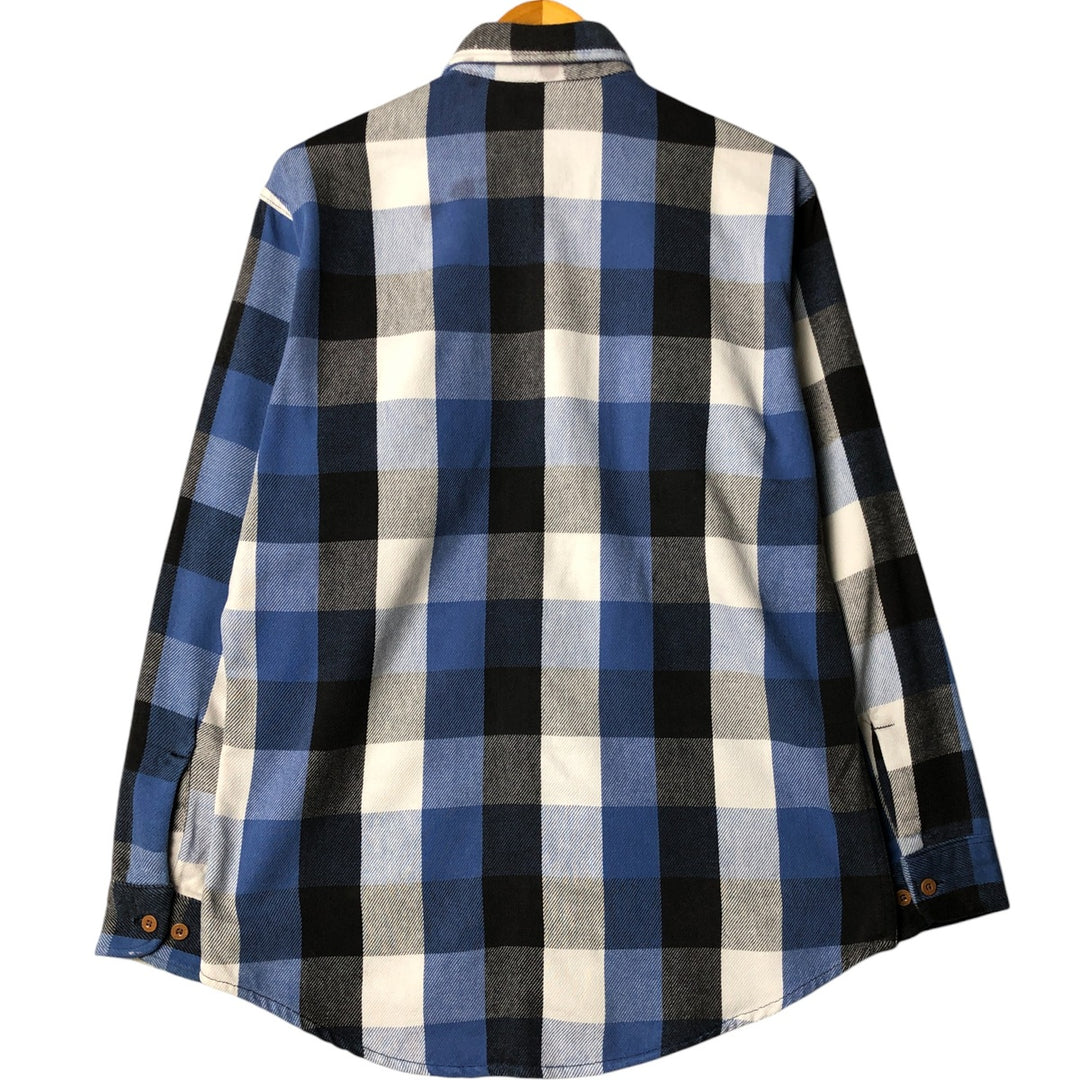 Vintage 1980'S Big Mac long-sleeved flannel check shirt, made in the USA, size M. cotton blue type Vintage Second Hand