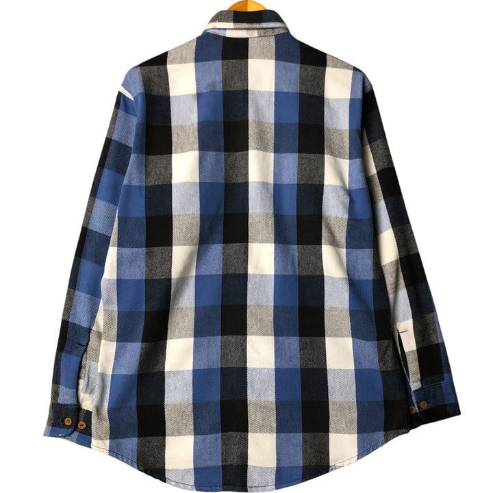 Vintage 1980'S Big Mac long-sleeved flannel check shirt, made in the USA, size M. cotton blue type Vintage Second Hand