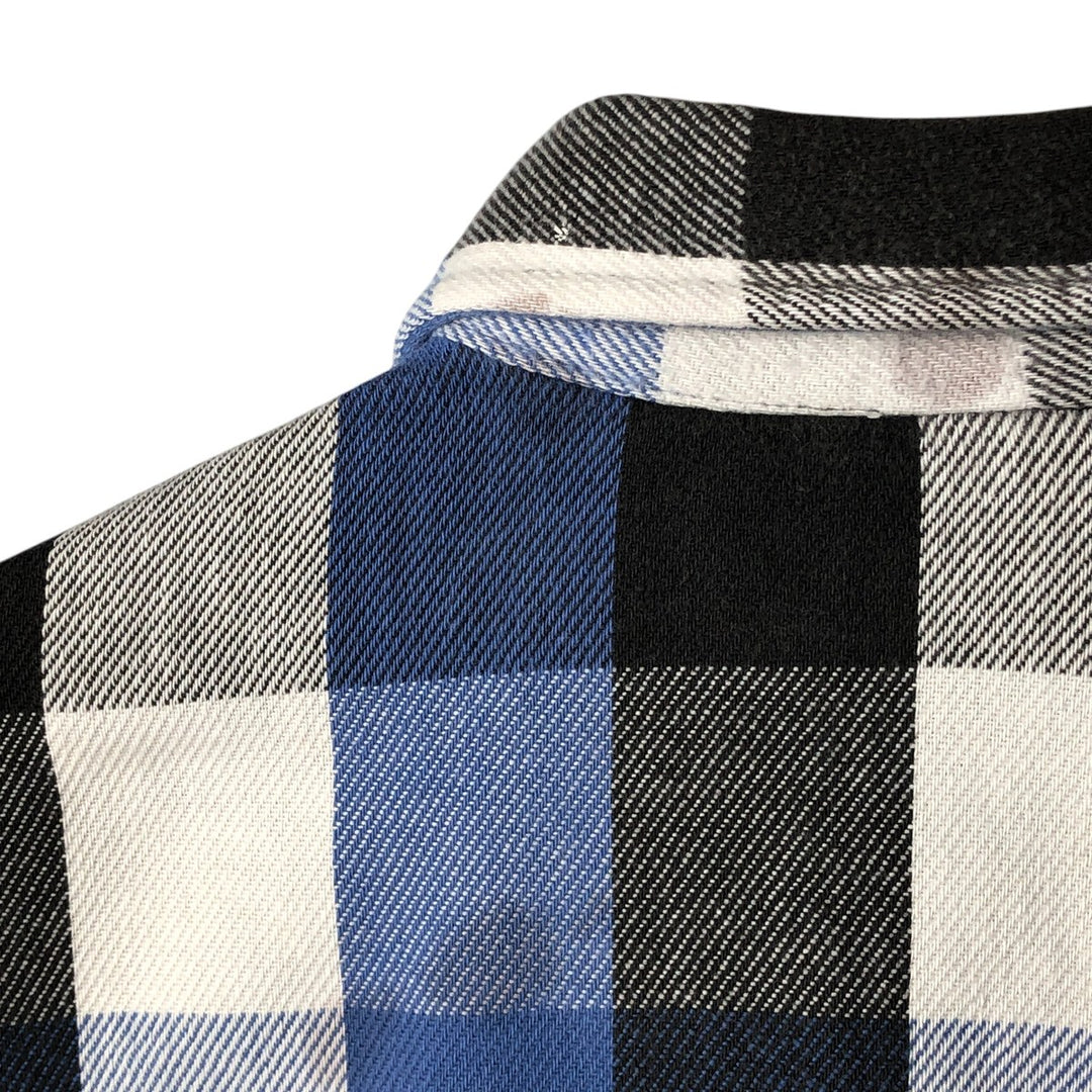 Vintage 1980'S Big Mac long-sleeved flannel check shirt, made in the USA, size M. cotton blue type Vintage Second Hand