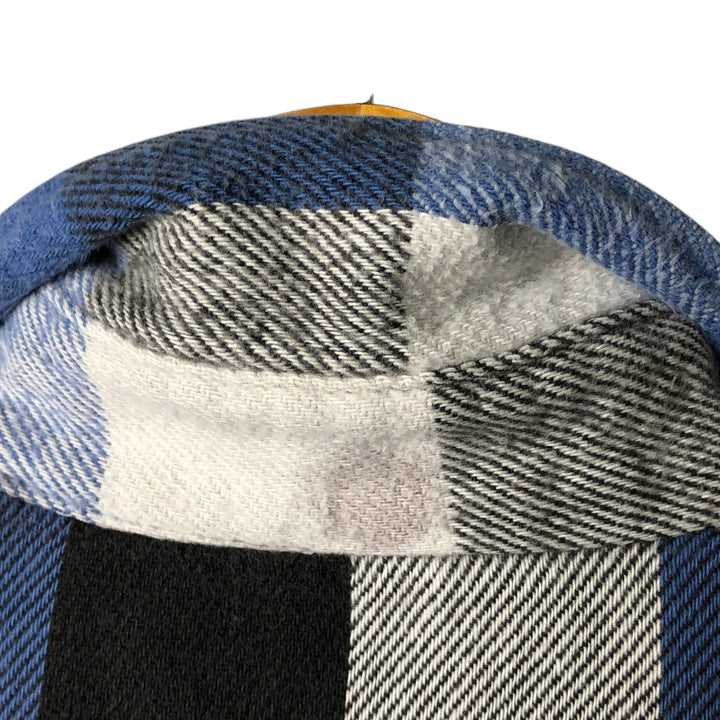 Vintage 1980'S Big Mac long-sleeved flannel check shirt, made in the USA, size M. cotton blue type Vintage Second Hand