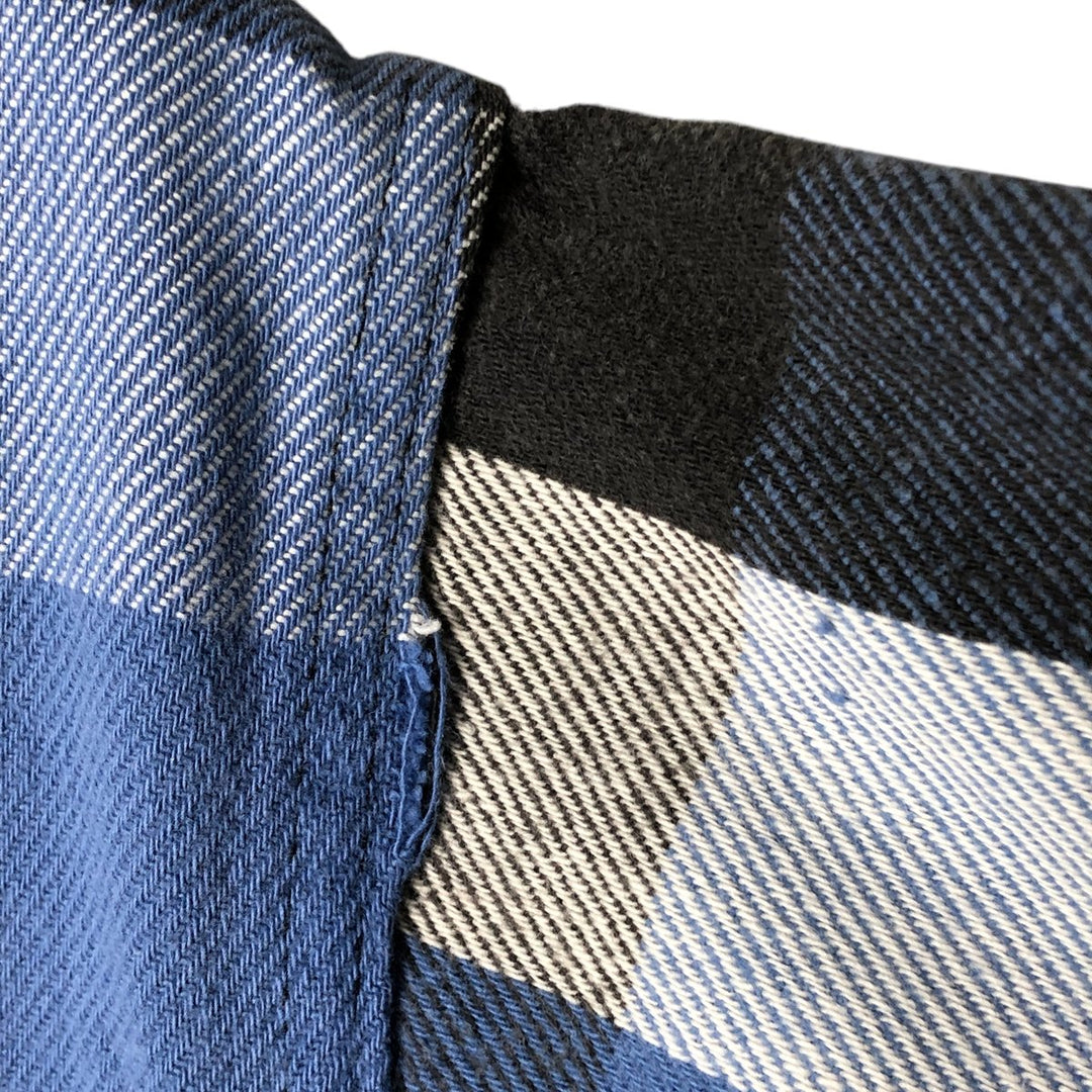 Vintage 1980'S Big Mac long-sleeved flannel check shirt, made in the USA, size M. cotton blue type Vintage Second Hand