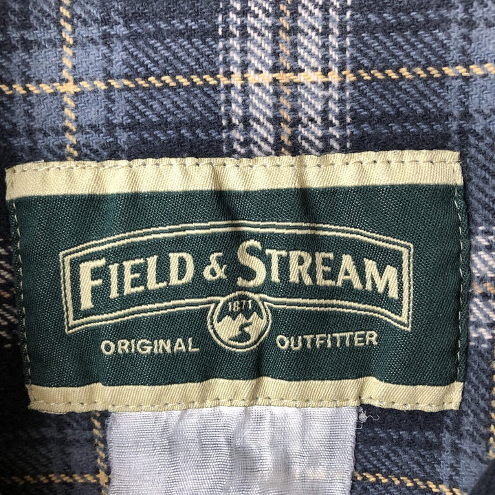 Field and Stream Long Sleeve Flannel Check Shirt, Men's XL unclear navy blue type Vintage Second Hand
