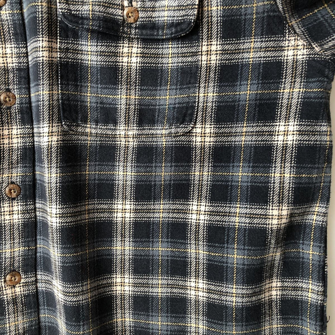 Field and Stream Long Sleeve Flannel Check Shirt, Men's XL unclear navy blue type Vintage Second Hand