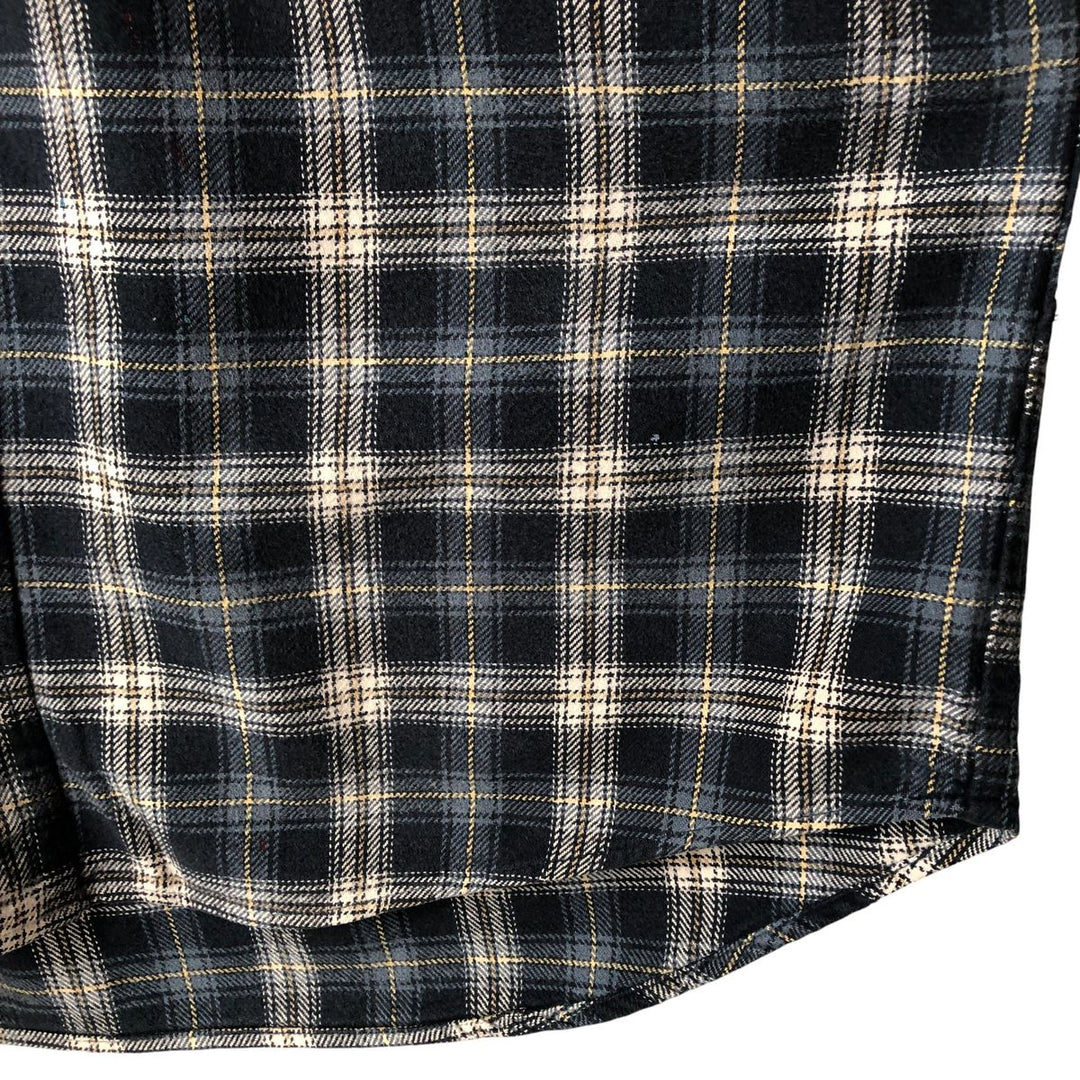 Field and Stream Long Sleeve Flannel Check Shirt, Men's XL unclear navy blue type Vintage Second Hand