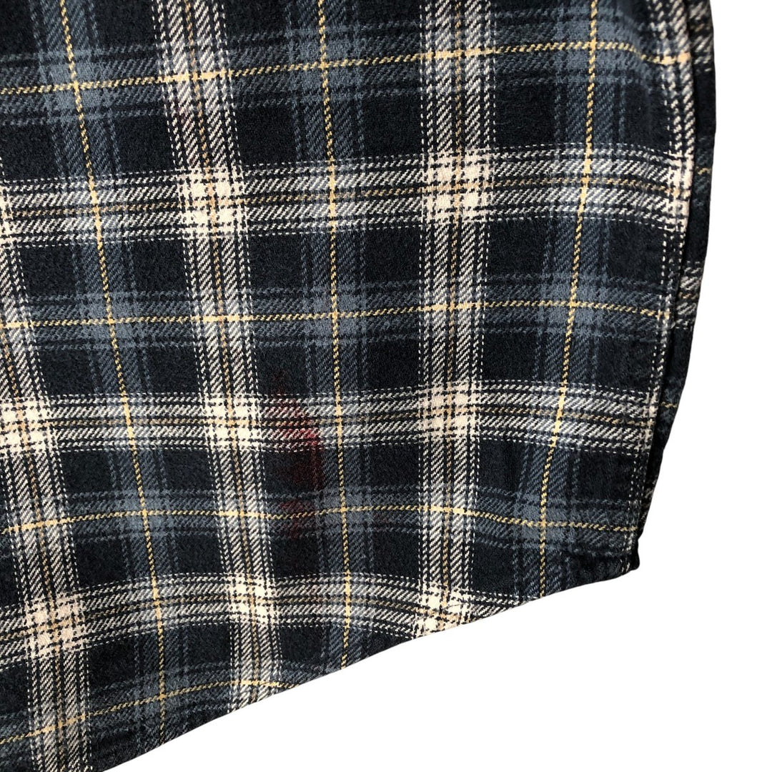 Field and Stream Long Sleeve Flannel Check Shirt, Men's XL unclear navy blue type Vintage Second Hand