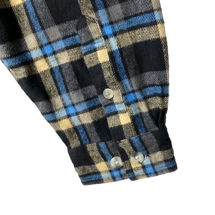 FIELDN' FOREST Long Sleeve Heavy Flannel Check Shirt Men's XL cotton blue type Vintage Second Hand