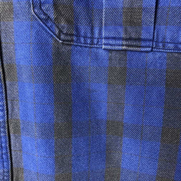 Vintage 1980'S Filson long-sleeved heavy flannel check shirt, made in the USA, size L, men's cotton blue type Vintage Second Hand