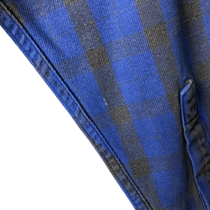 Vintage 1980'S Filson long-sleeved heavy flannel check shirt, made in the USA, size L, men's cotton blue type Vintage Second Hand