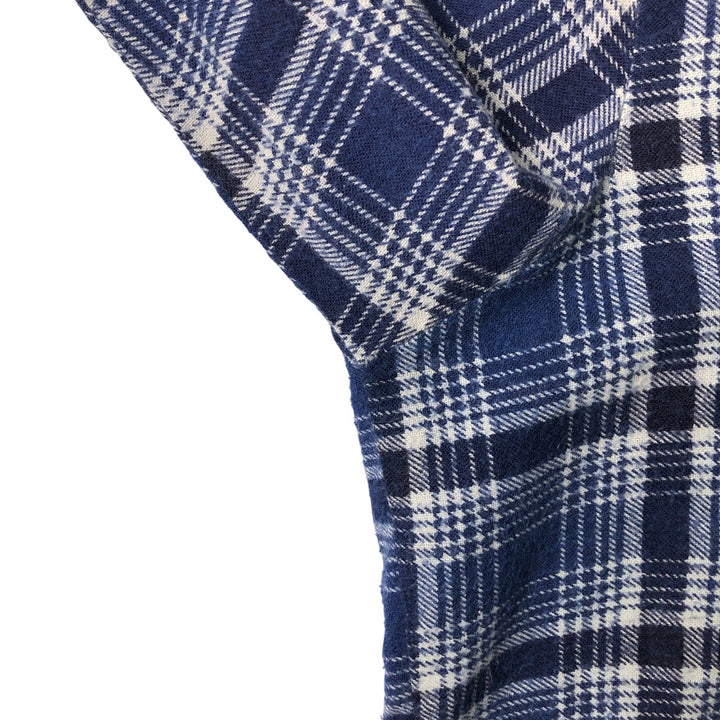 Vintage 80s-90'S American Edition Long Sleeve Light Flannel Check Shirt, Made in USA, Men's Size Medium cotton blue type Vintage Second Hand