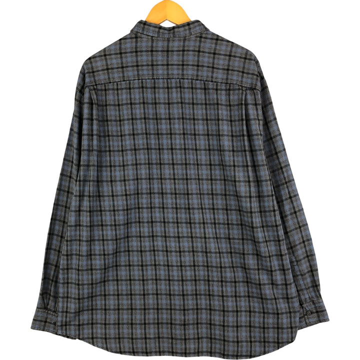 Calvin Klein Jeans Long Sleeve Light Flannel Check Shirt, Men's Size L cotton gray type Vintage Second Hand