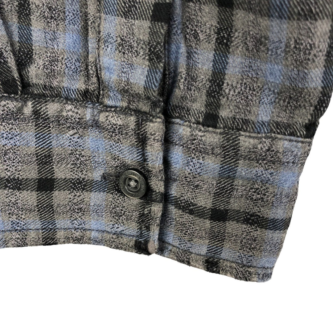 Calvin Klein Jeans Long Sleeve Light Flannel Check Shirt, Men's Size L cotton gray type Vintage Second Hand