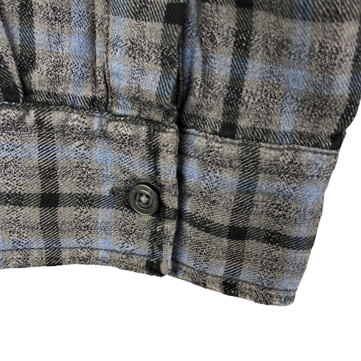 Calvin Klein Jeans Long Sleeve Light Flannel Check Shirt, Men's Size L cotton gray type Vintage Second Hand