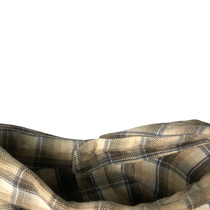 90'S J.Crew Long Sleeve Light Nell Check Shirt, Men's Size L, Vintage cotton ivory Vintage Second Hand