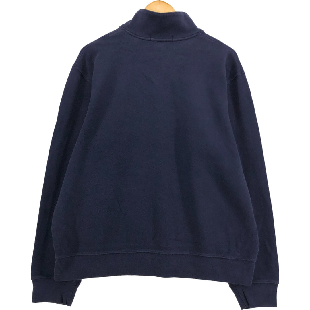 Ralph Lauren POLO by Ralph Lauren Half-Zip Sweatshirt, Men's XL cotton navy blue type Vintage Second Hand