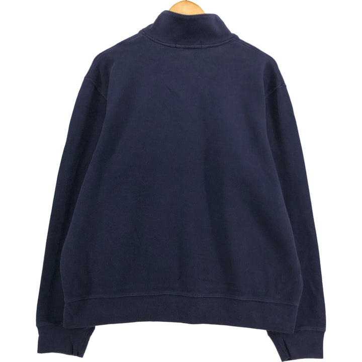 Ralph Lauren POLO by Ralph Lauren Half-Zip Sweatshirt, Men's XL cotton navy blue type Vintage Second Hand