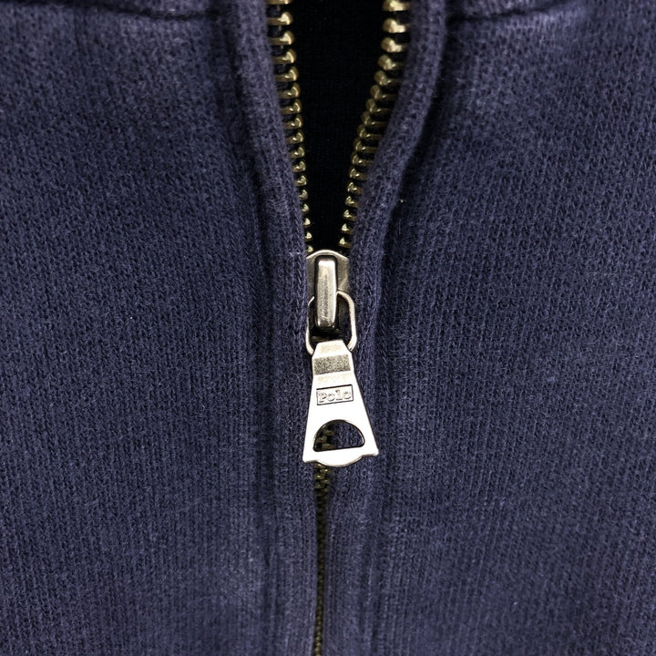 Ralph Lauren POLO by Ralph Lauren Half-Zip Sweatshirt, Men's XL cotton navy blue type Vintage Second Hand