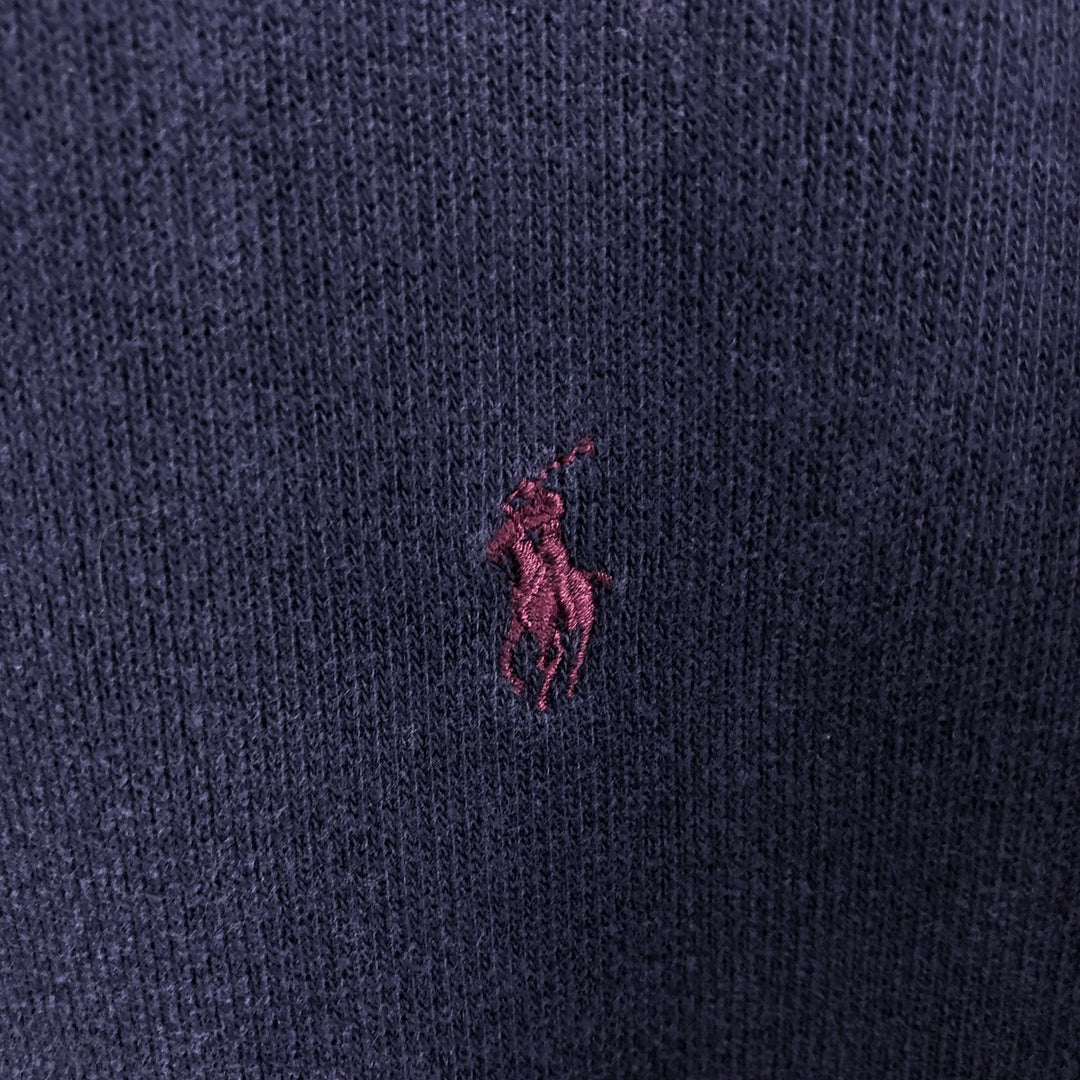 Ralph Lauren POLO by Ralph Lauren Half-Zip Sweatshirt, Men's XL cotton navy blue type Vintage Second Hand