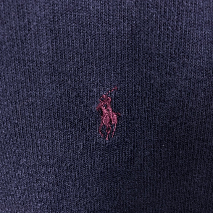 Ralph Lauren POLO by Ralph Lauren Half-Zip Sweatshirt, Men's XL cotton navy blue type Vintage Second Hand