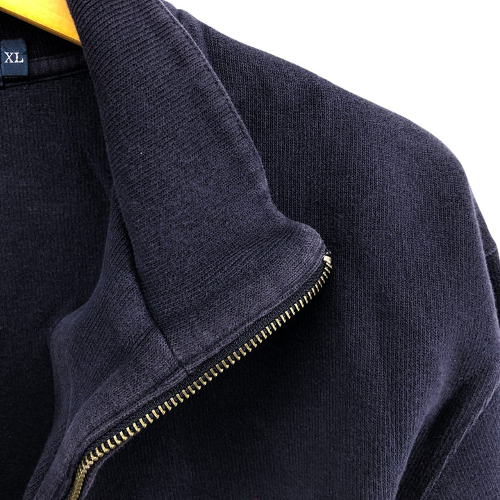 Ralph Lauren POLO by Ralph Lauren Half-Zip Sweatshirt, Men's XL cotton navy blue type Vintage Second Hand