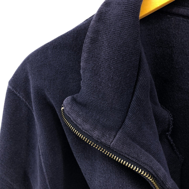 Ralph Lauren POLO by Ralph Lauren Half-Zip Sweatshirt, Men's XL cotton navy blue type Vintage Second Hand