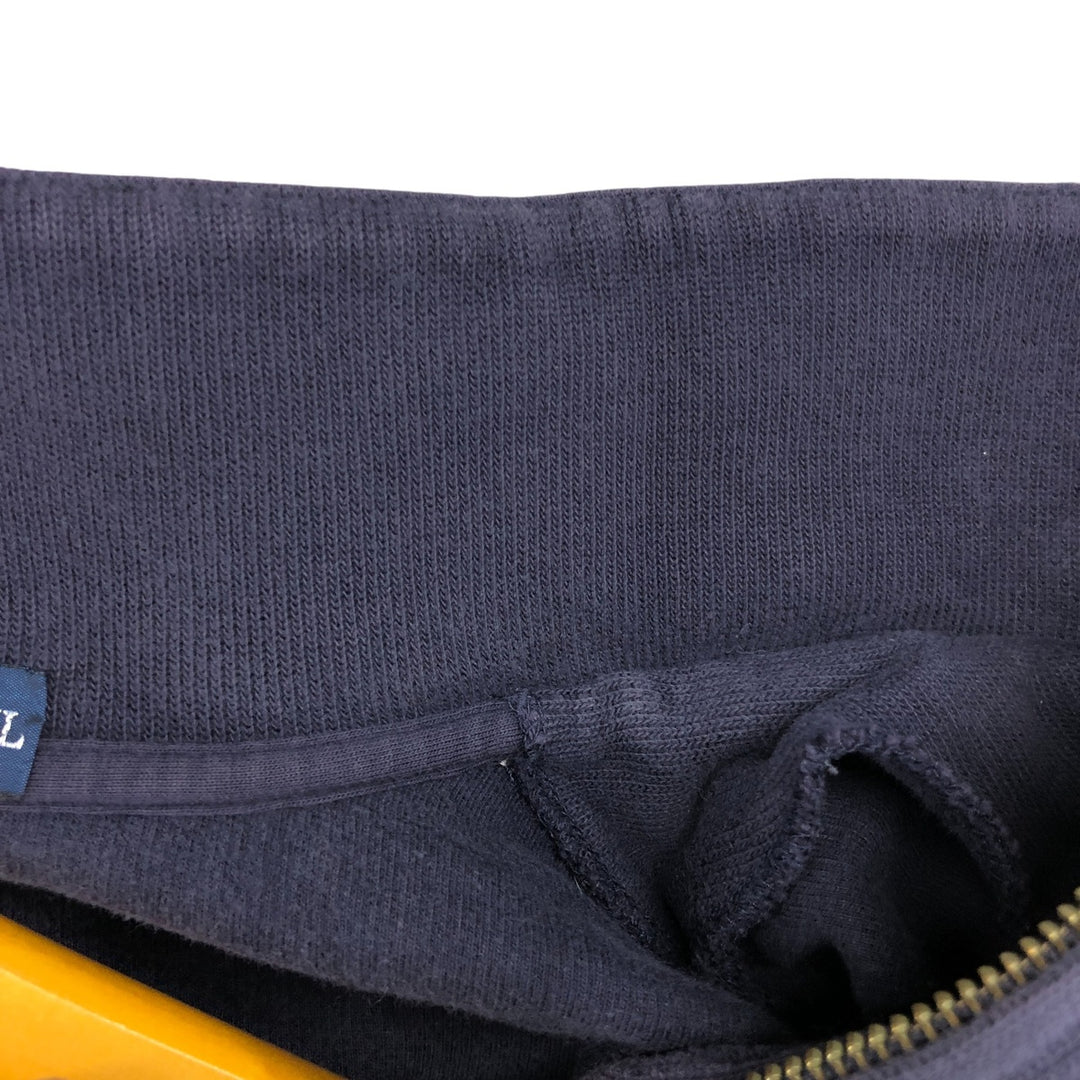 Ralph Lauren POLO by Ralph Lauren Half-Zip Sweatshirt, Men's XL cotton navy blue type Vintage Second Hand