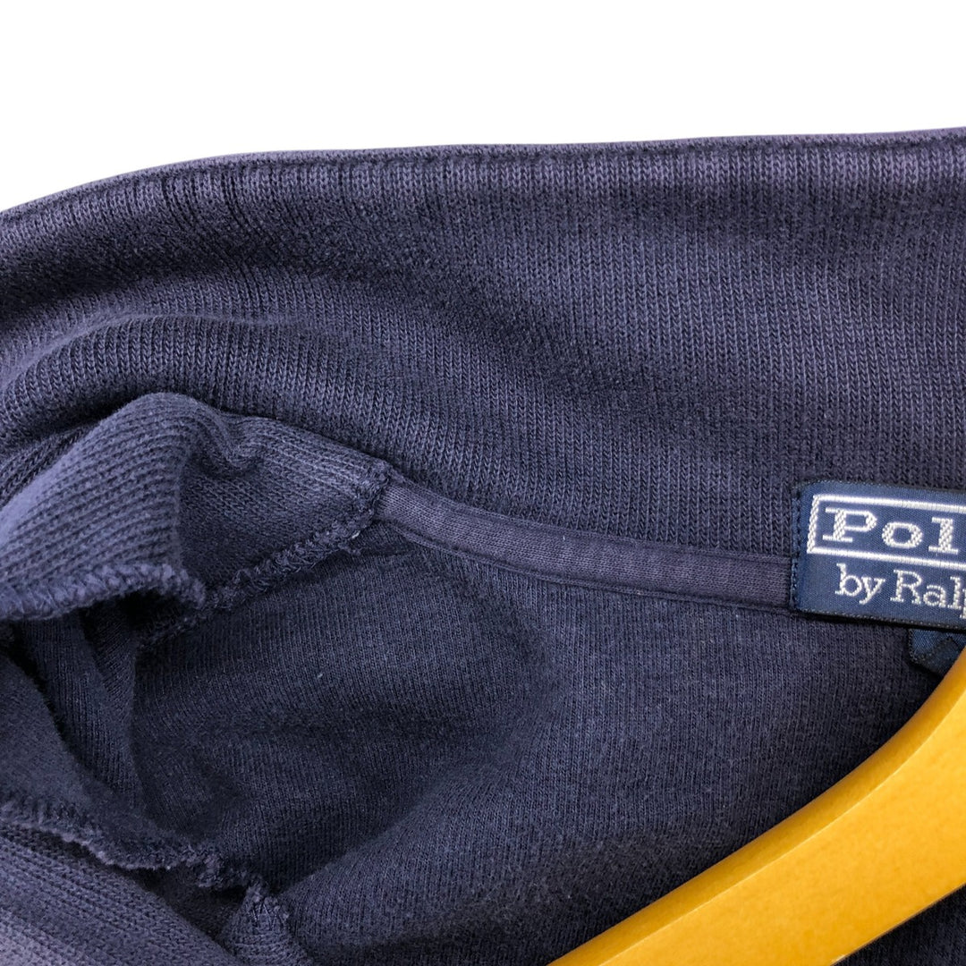 Ralph Lauren POLO by Ralph Lauren Half-Zip Sweatshirt, Men's XL cotton navy blue type Vintage Second Hand