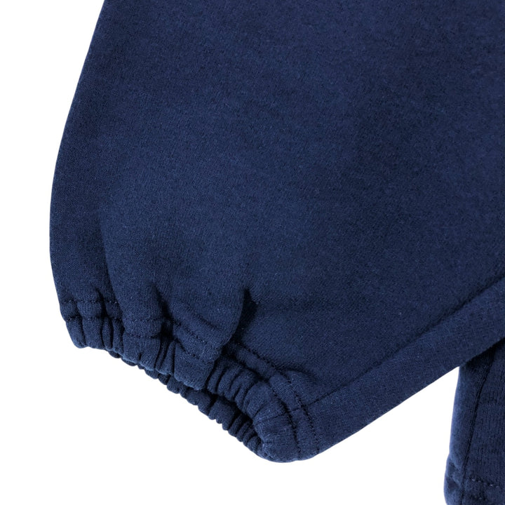 Russell Half-Zip Sweatshirt, Made in USA, Men's Size L cotton navy blue type Vintage Second Hand