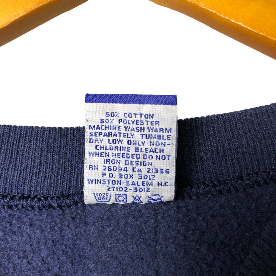 Vintage 90'S Champion BASIC TRAINING printed sweatshirt, Made in USA, Men's XL cotton navy blue type Vintage Second Hand