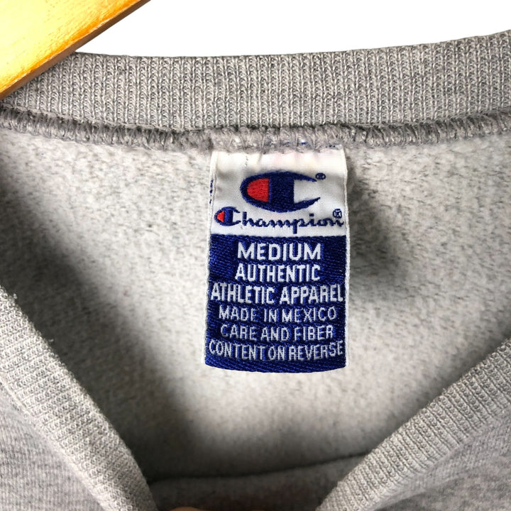 Vintage 90'S Champion Authentic Athletic Apparel college sweatshirt, size M, men's cotton gray type Vintage Second Hand