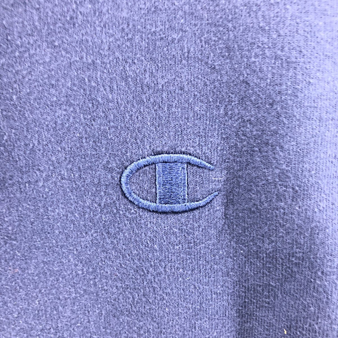 Champion Sweatshirt Pullover Hoodie, Men's Size L cotton navy blue type Vintage Second Hand