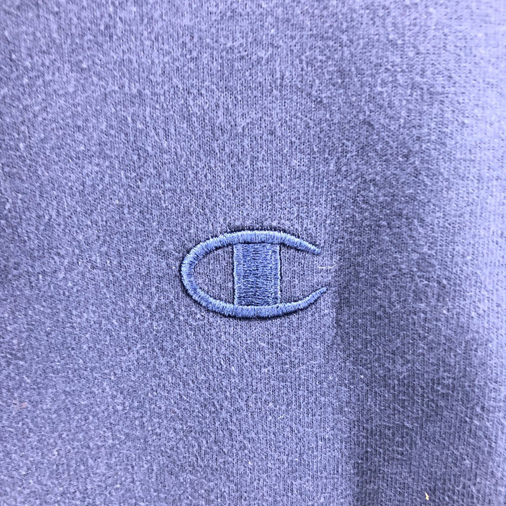 Champion Sweatshirt Pullover Hoodie, Men's Size L cotton navy blue type Vintage Second Hand