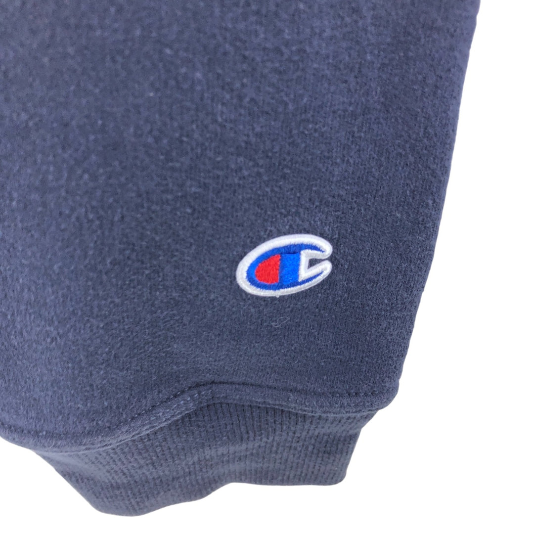 Champion Sweatshirt Pullover Hoodie, Men's Size L cotton navy blue type Vintage Second Hand