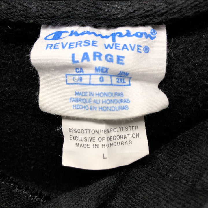 Champion REVERSE WEAVE Reverse Weave Sweat Pullover Hoodie Men's L size cotton black type Vintage Second Hand