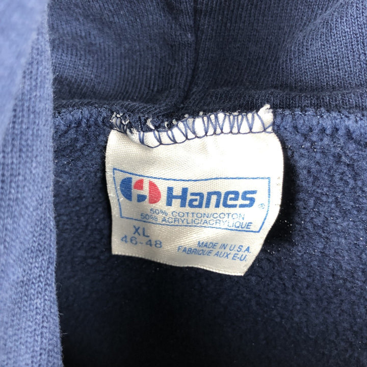 Vintage 1980'S Hanes Blue Tag Pullover Hoodie, Made in USA, Men's XL cotton navy blue type Vintage Second Hand