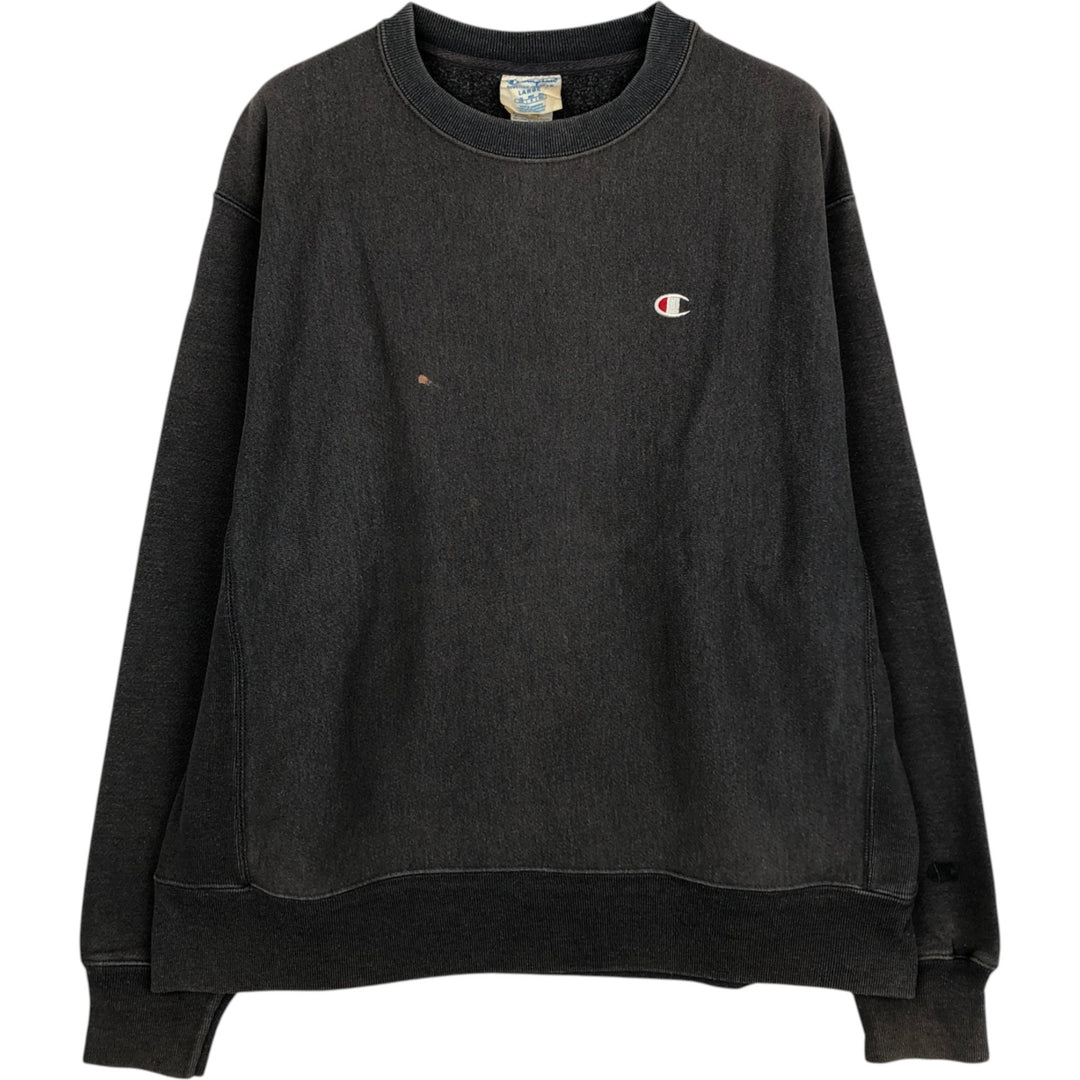 Champion REVERSE WEAVE Reverse Weave One Point Logo Sweatshirt Trainer Men's L size cotton gray type Vintage Second Hand