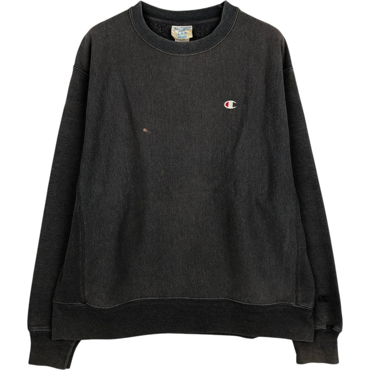 Champion REVERSE WEAVE Reverse Weave One Point Logo Sweatshirt Trainer Men's L size cotton gray type Vintage Second Hand