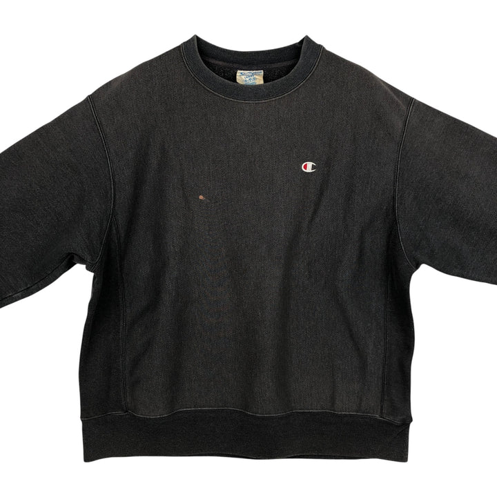 Champion REVERSE WEAVE Reverse Weave One Point Logo Sweatshirt Trainer Men's L size cotton gray type Vintage Second Hand