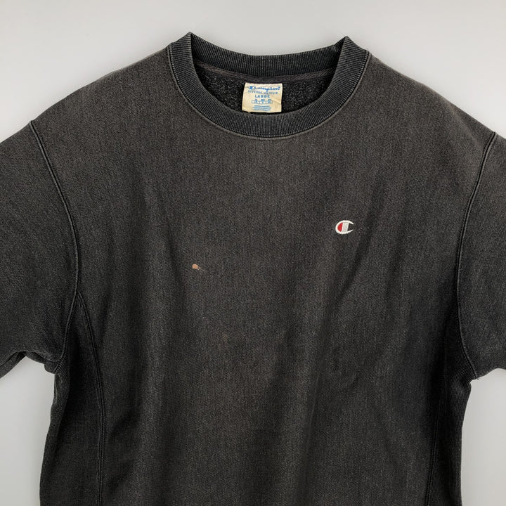 Champion REVERSE WEAVE Reverse Weave One Point Logo Sweatshirt Trainer Men's L size cotton gray type Vintage Second Hand