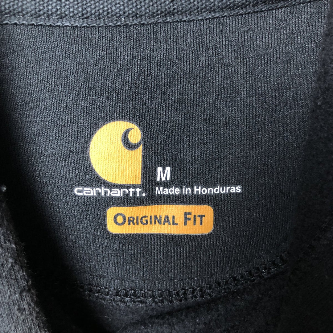 Carhartt ORIGINAL FIT sweatshirt pullover hoodie, men's size M cotton black type Vintage Second Hand