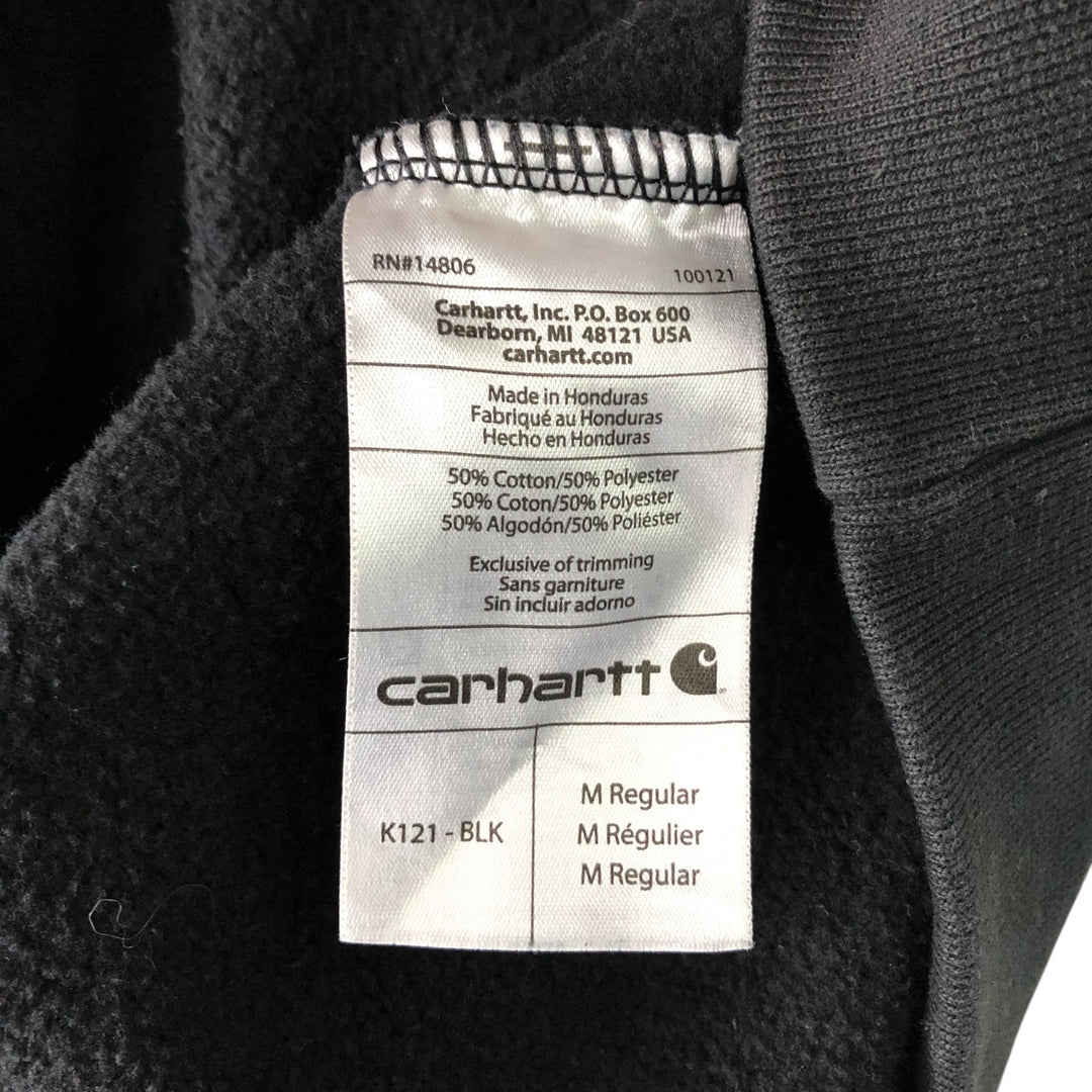 Carhartt ORIGINAL FIT sweatshirt pullover hoodie, men's size M cotton black type Vintage Second Hand