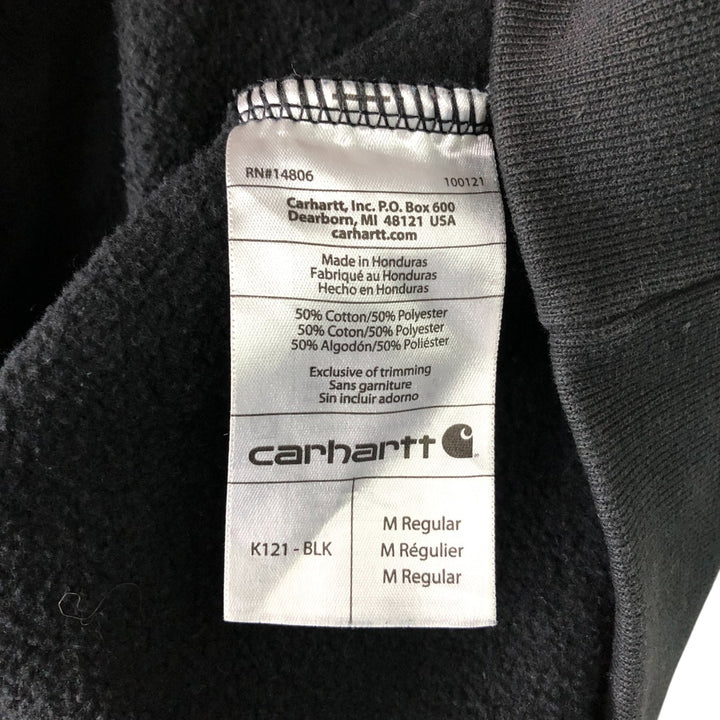 Carhartt ORIGINAL FIT sweatshirt pullover hoodie, men's size M cotton black type Vintage Second Hand