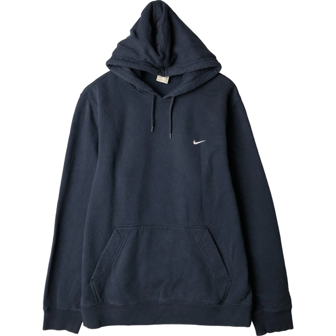 Nike the athletic department sweatshirt pullover hoodie, men's size XL cotton navy blue type Vintage Second Hand