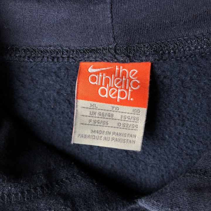 Nike the athletic department sweatshirt pullover hoodie, men's size XL cotton navy blue type Vintage Second Hand