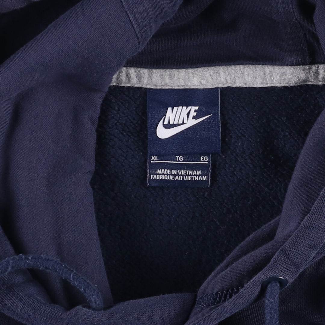Nike Sweat Pullover Hoodie Men's XL Size cotton navy blue type Vintage Second Hand