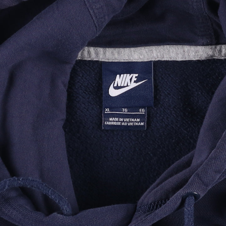 Nike Sweat Pullover Hoodie Men's XL Size cotton navy blue type Vintage Second Hand